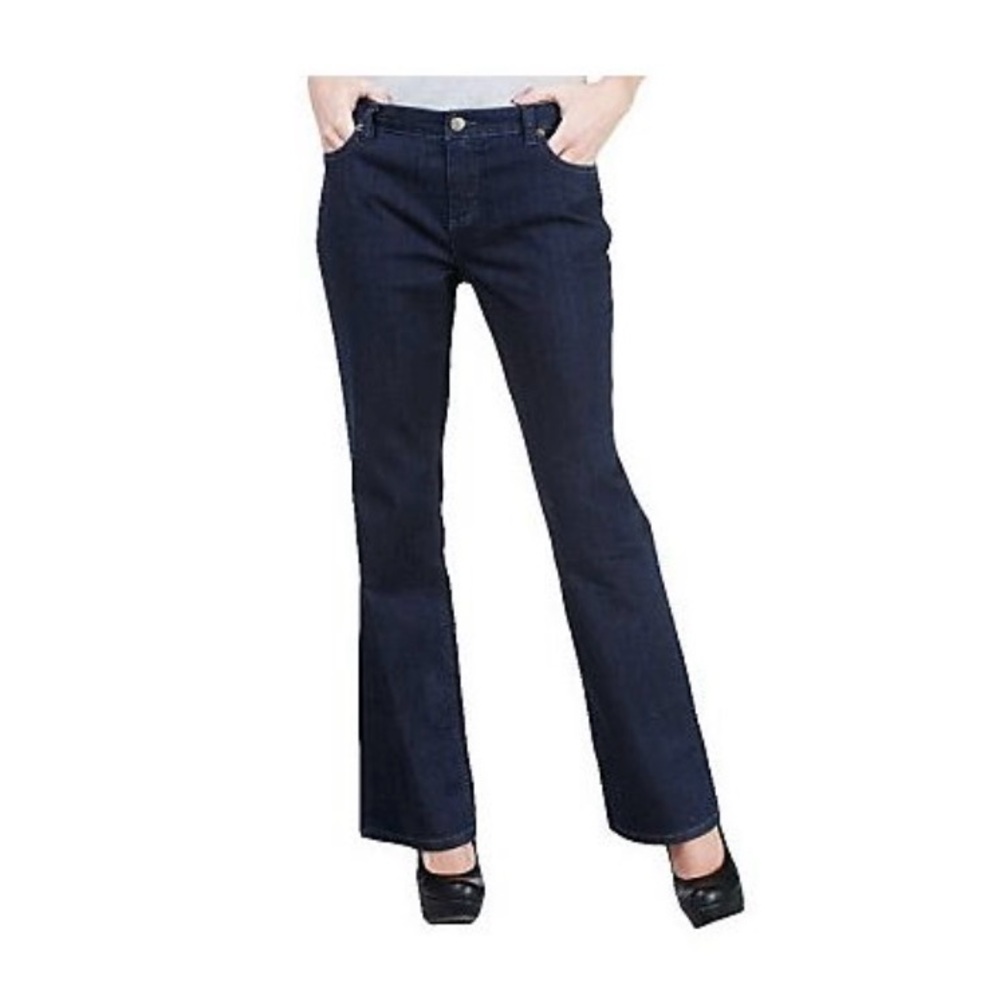 Isaac Mizrahi Stretch Black Boot Cut Jeans QVC New Sz 6